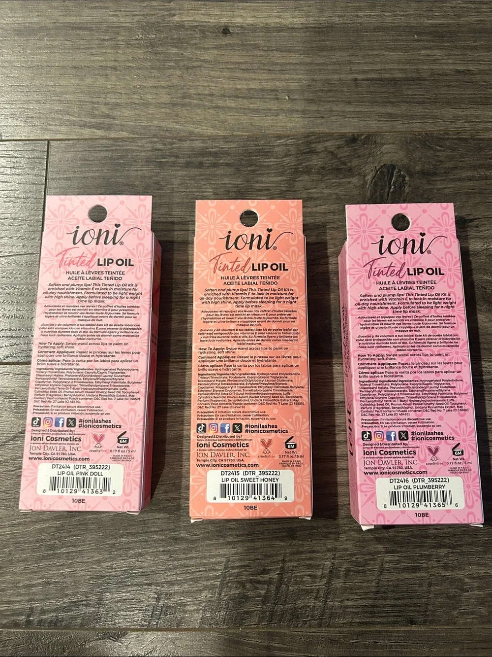 Ioni Tinted Lip Oil Set NEW